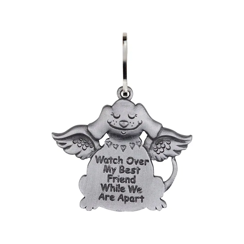 1-7/16 Pewter Dog Angel &quot;Protect My Pet&quot; Medal
