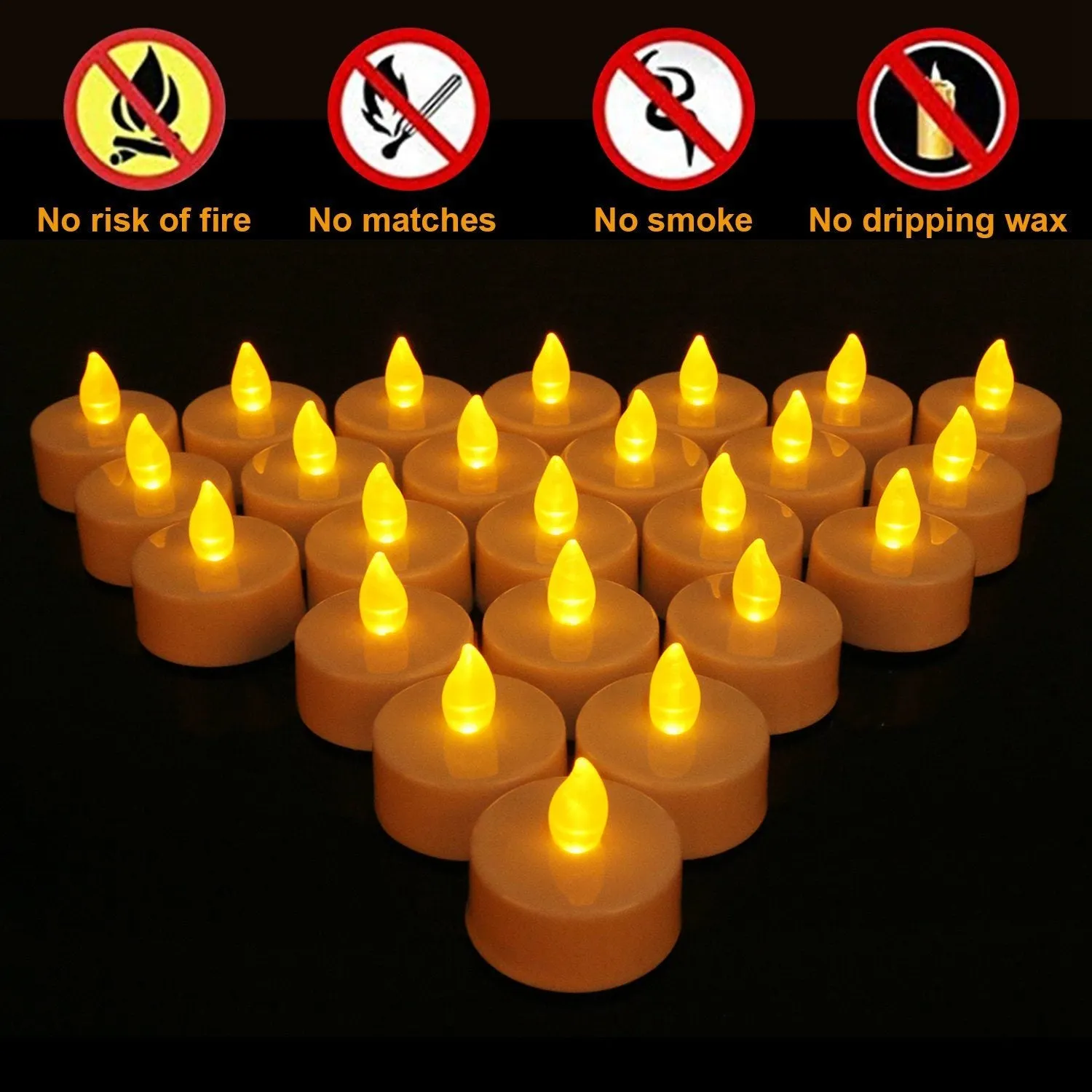 24-Piece: Flameless LED Tealight Candles