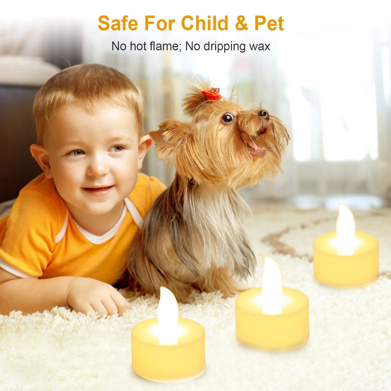 24-Piece: Flameless LED Tealight Candles