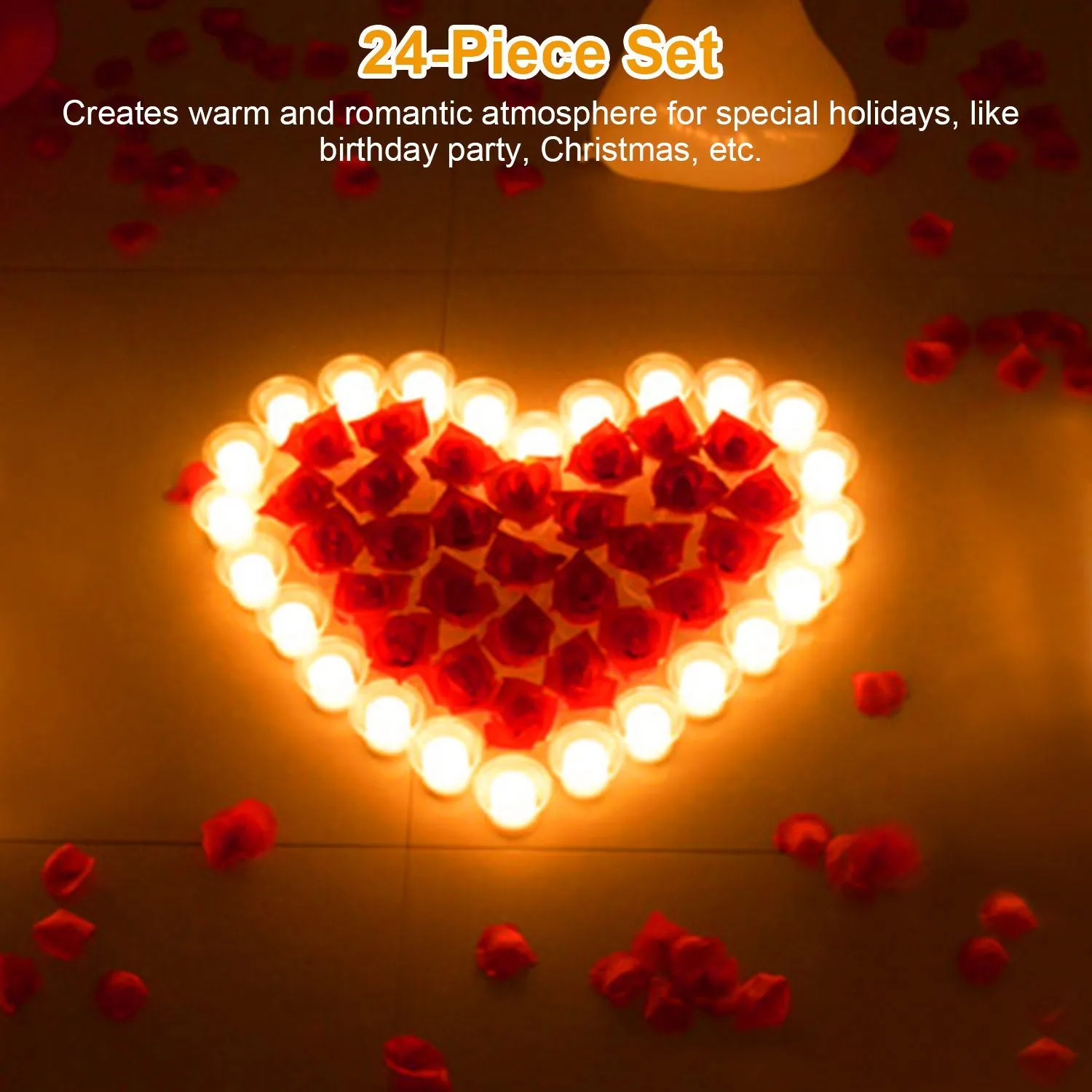 24-Piece: Flameless LED Tealight Candles