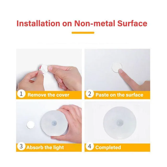 2Pcs Led Magnetic Rechargeable Night Light Wh-W001