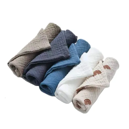 5 PcsWashcloth FaceclothInfant Wash Hand Face Wipes Baby Cotton Square