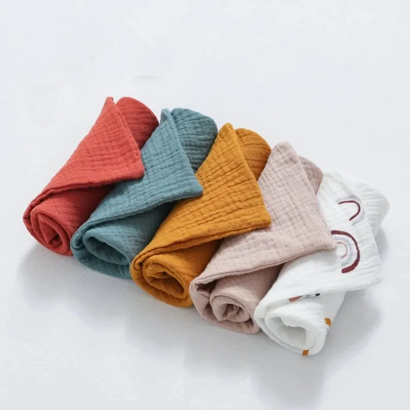 5 PcsWashcloth FaceclothInfant Wash Hand Face Wipes Baby Cotton Square