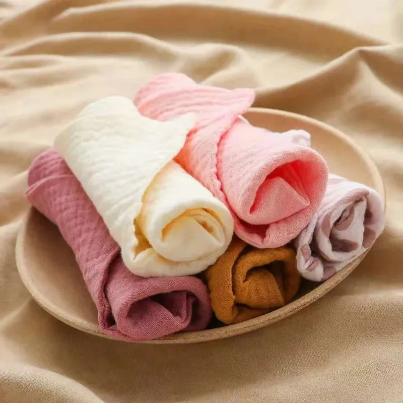 5 PcsWashcloth FaceclothInfant Wash Hand Face Wipes Baby Cotton Square