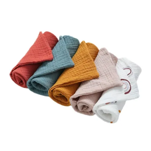 5 PcsWashcloth FaceclothInfant Wash Hand Face Wipes Baby Cotton Square