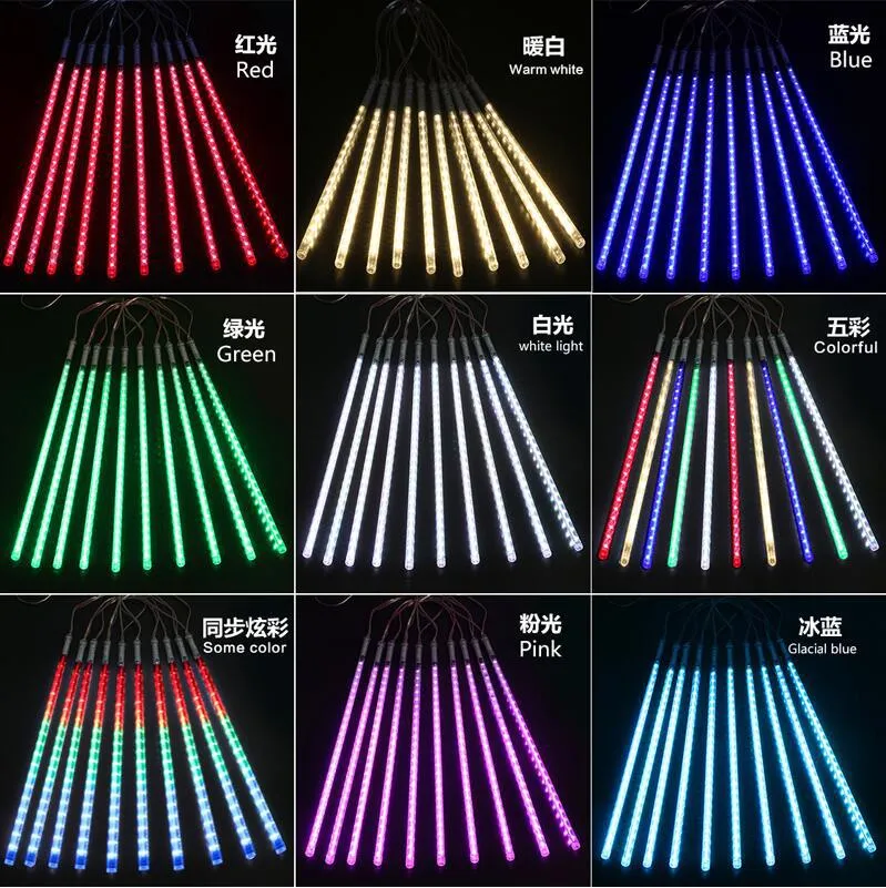 50CM Meteor Shower Rain Tubes LED Light For festival Wedding Garden Decoration