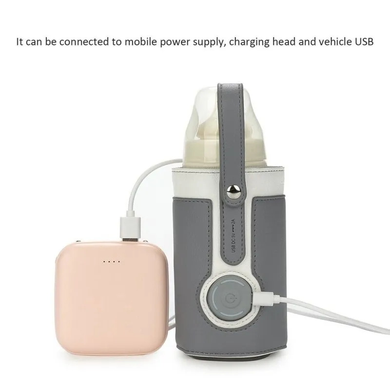 Angel Decoration PDTO Baby Milk Bottle Warmer Travel Heater Bag USB Pouch Feeding Thermostat