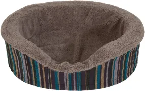 Aspenpet 27172 Pet Lounger, 18 in L, 14 in W, Oval, Twill Pattern, Orthopedic Polyurethane Foam Fill, Assorted :EA: QUANTITY: 1