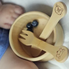 Bambu Kids Fork & Spoon - 18M 