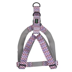 Basil Printed Adjustable Harness for Dogs (Purple)