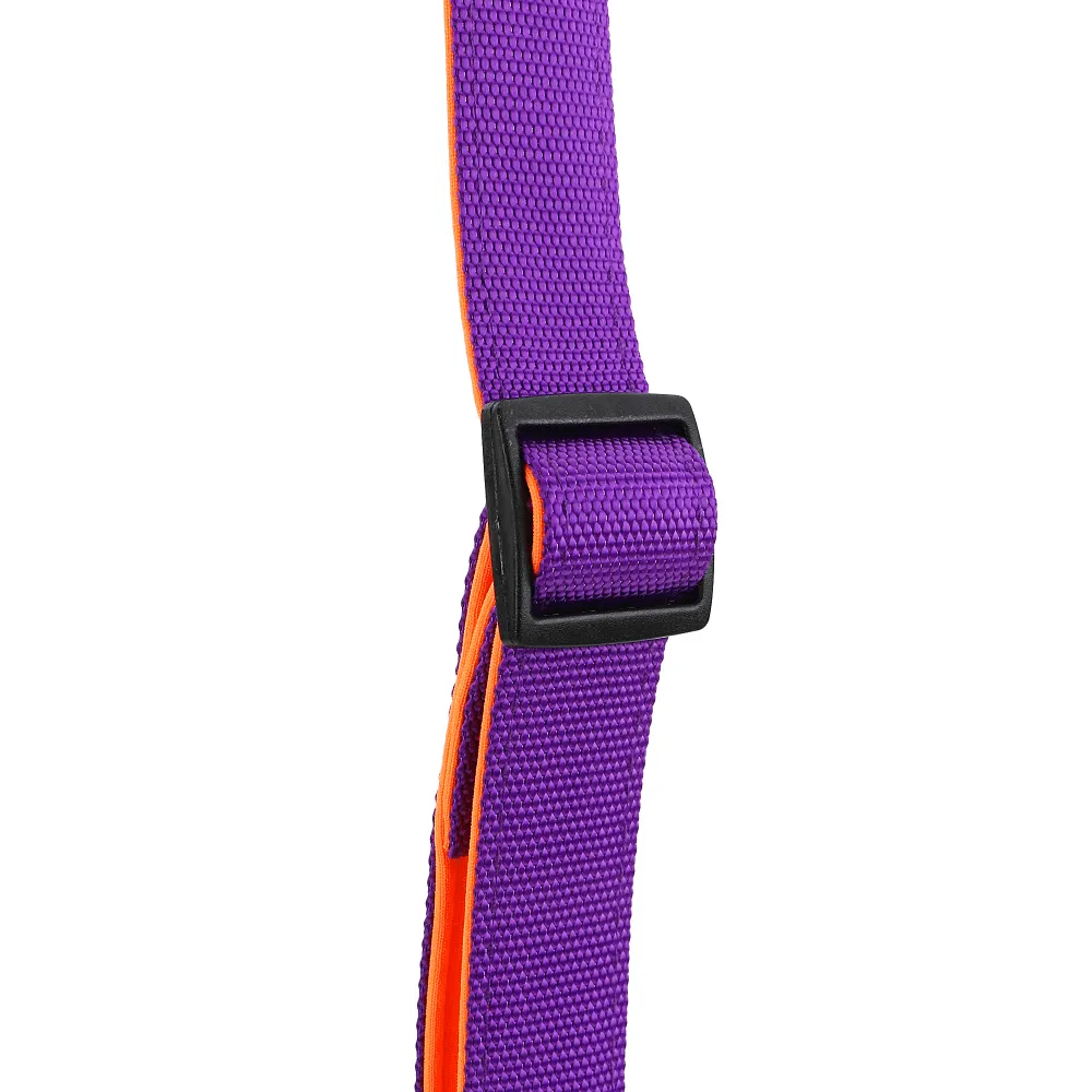 Basil Printed Adjustable Harness, Printed Leash and Nylon Padded Collar for Dogs Combo (Purple) - S