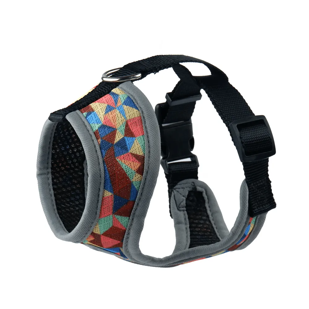 Basil Printed Mesh Adjustable Harness for Dogs (Grey)