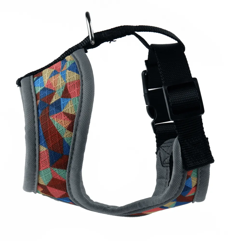 Basil Printed Mesh Adjustable Harness for Dogs (Grey)