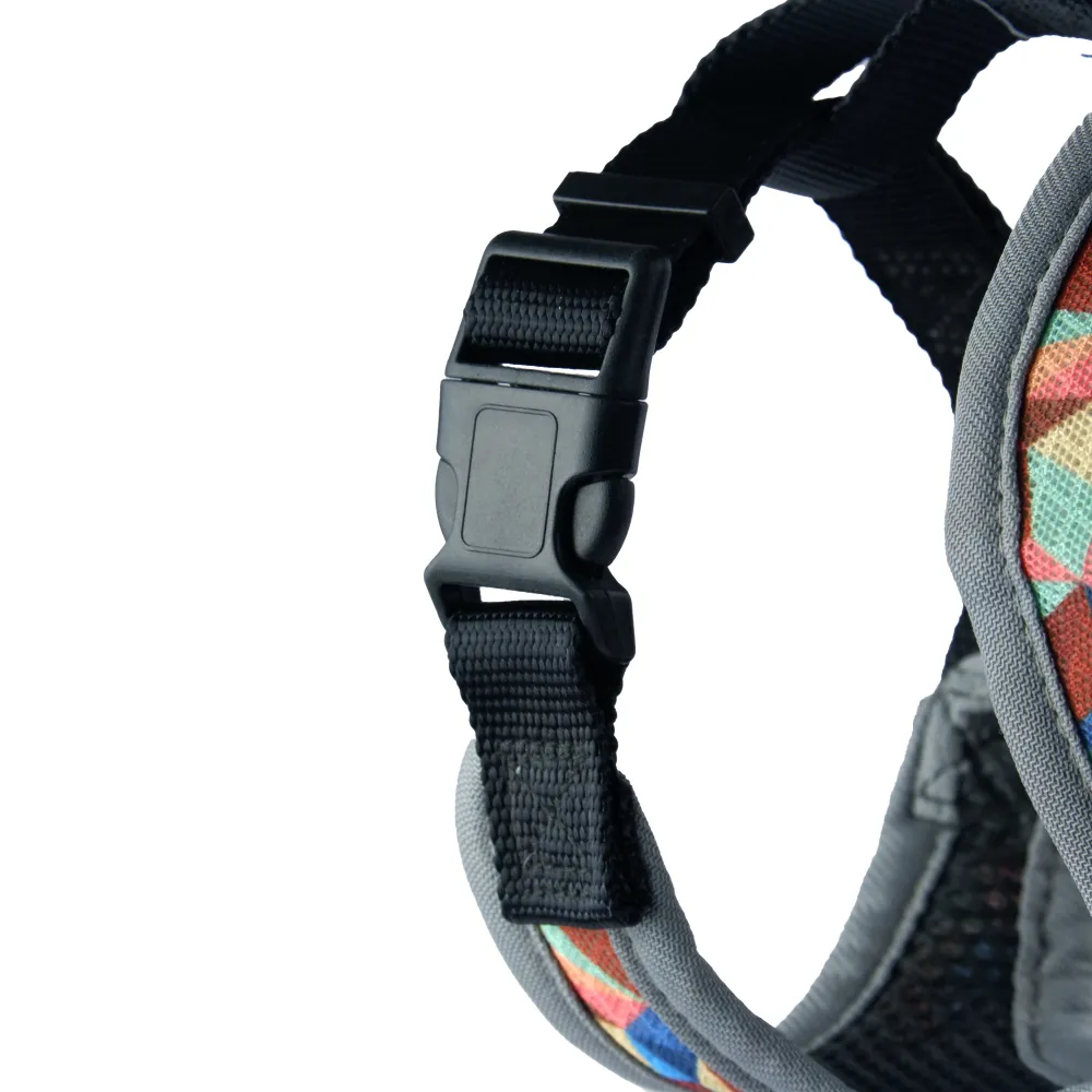 Basil Printed Mesh Adjustable Harness for Dogs (Grey)