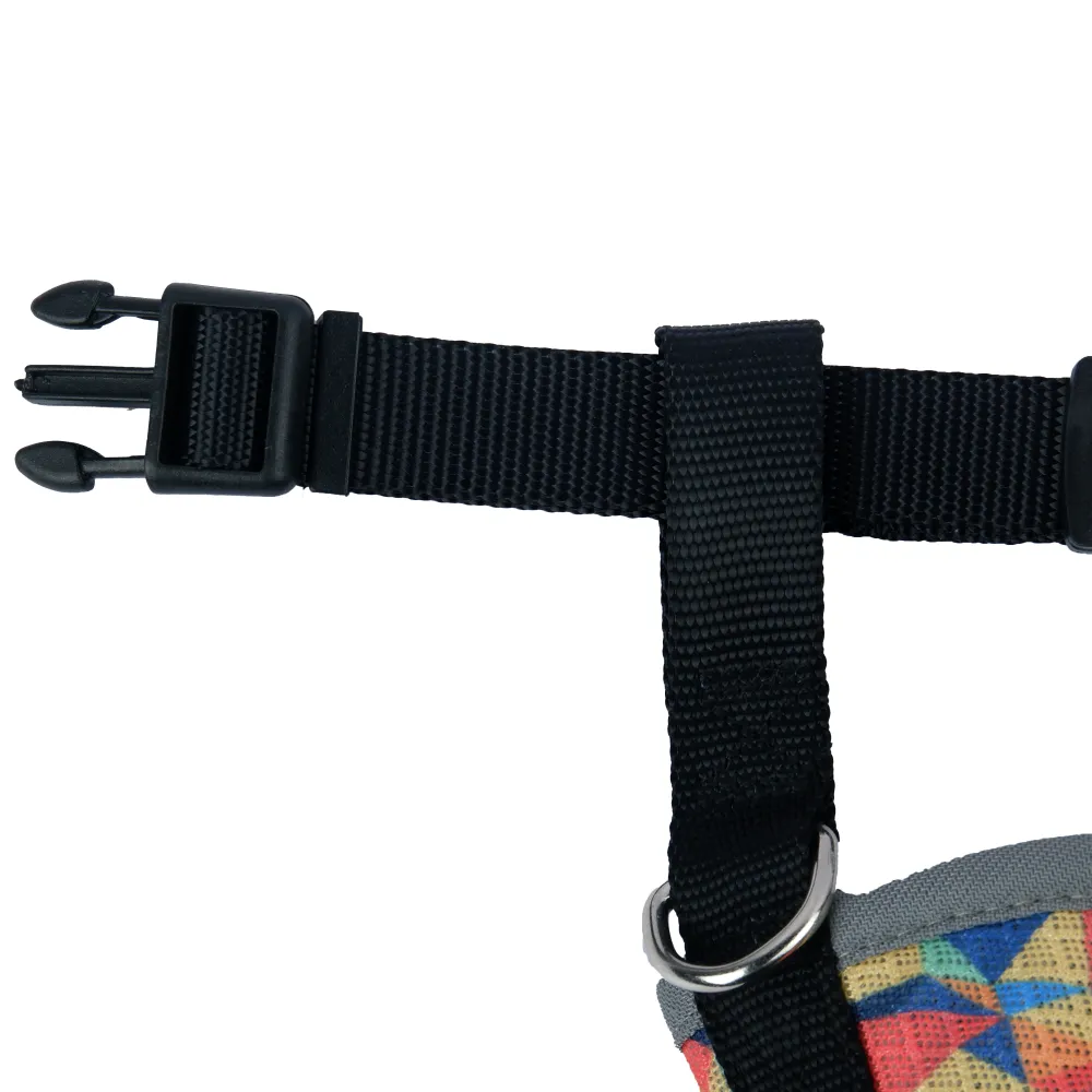Basil Printed Mesh Adjustable Harness for Dogs (Grey)