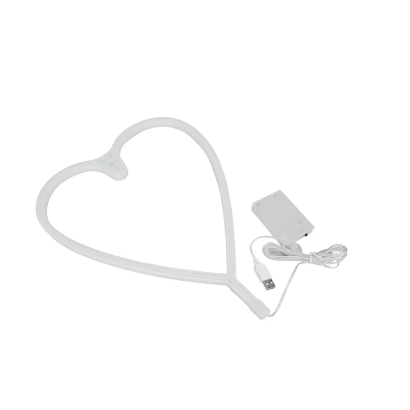 Battery-Operated Heart-Shaped Neon Light Fa-A54 Red