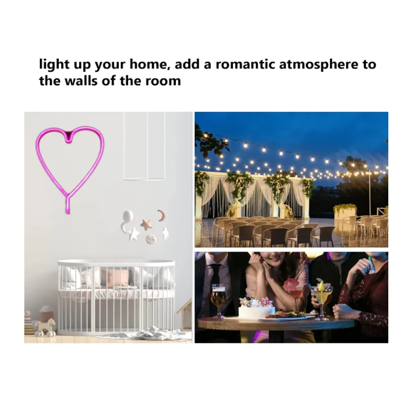 Battery-Operated Heart-Shaped Neon Light Fa-A54 Red