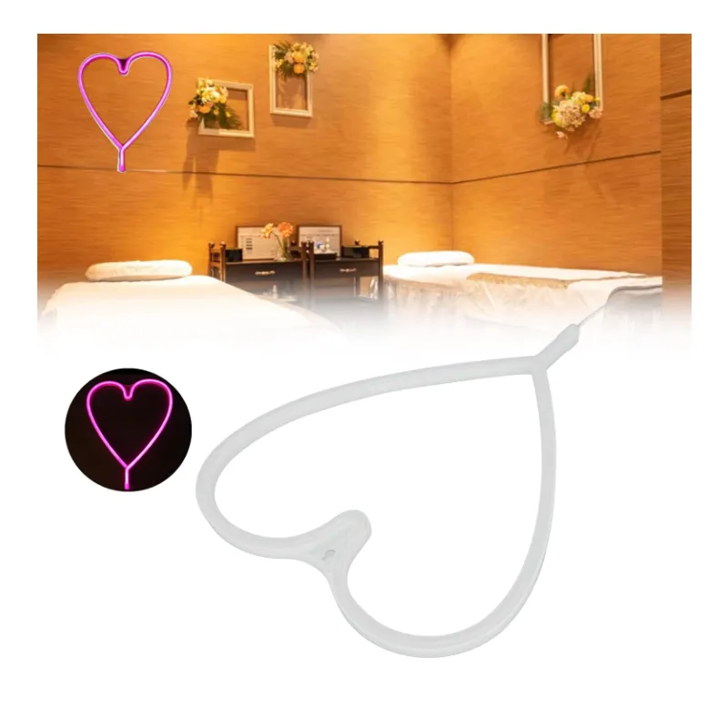 Battery-Operated Heart-Shaped Neon Light Fa-A54 Red