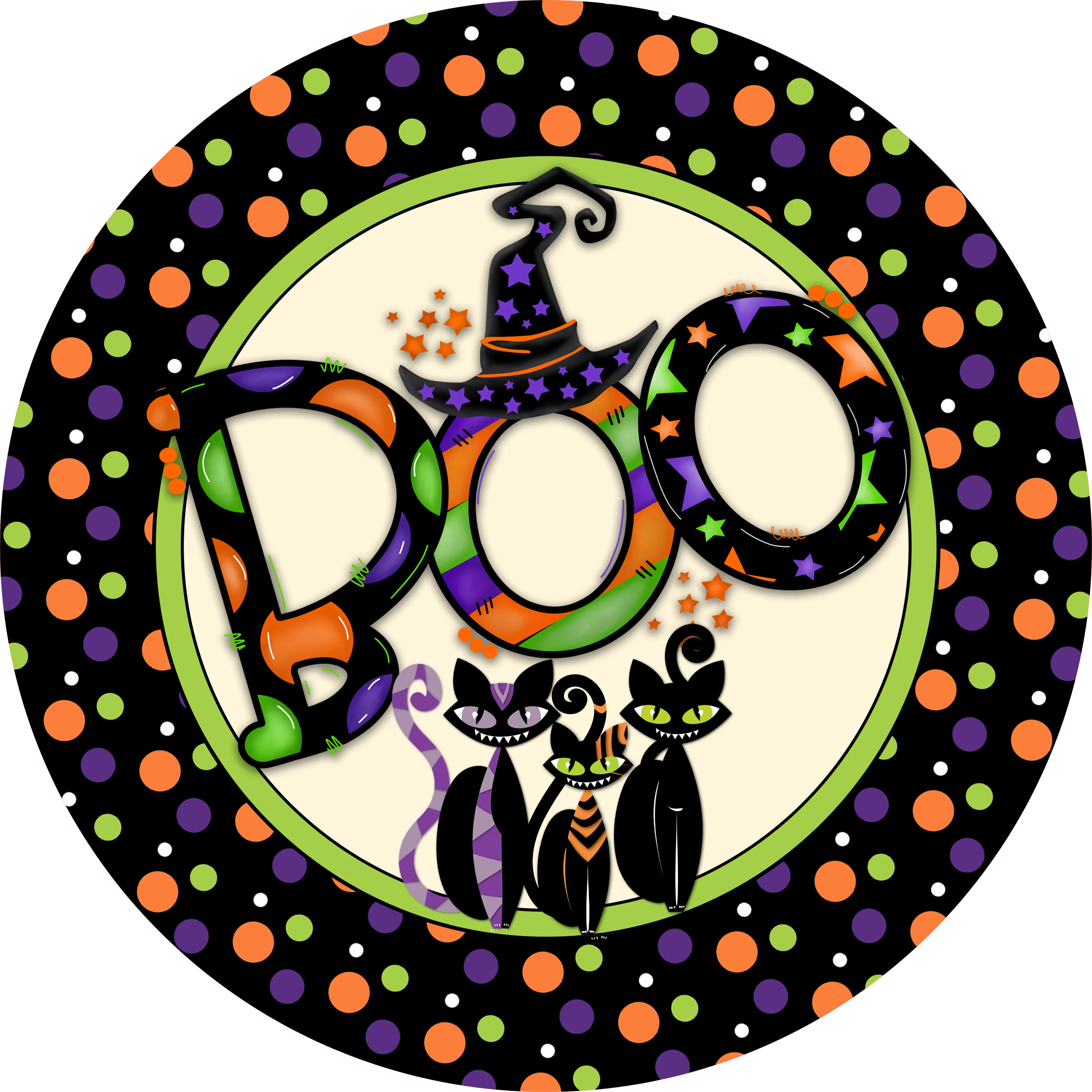 Boo Halloween Sign, Wreath Sign, Wreath Center, Wreath Attachment