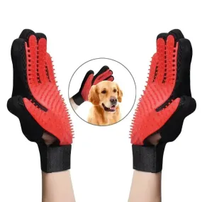 Cat & Dog Grooming Glove - Gentle Deshedding Brush & Hair Remover