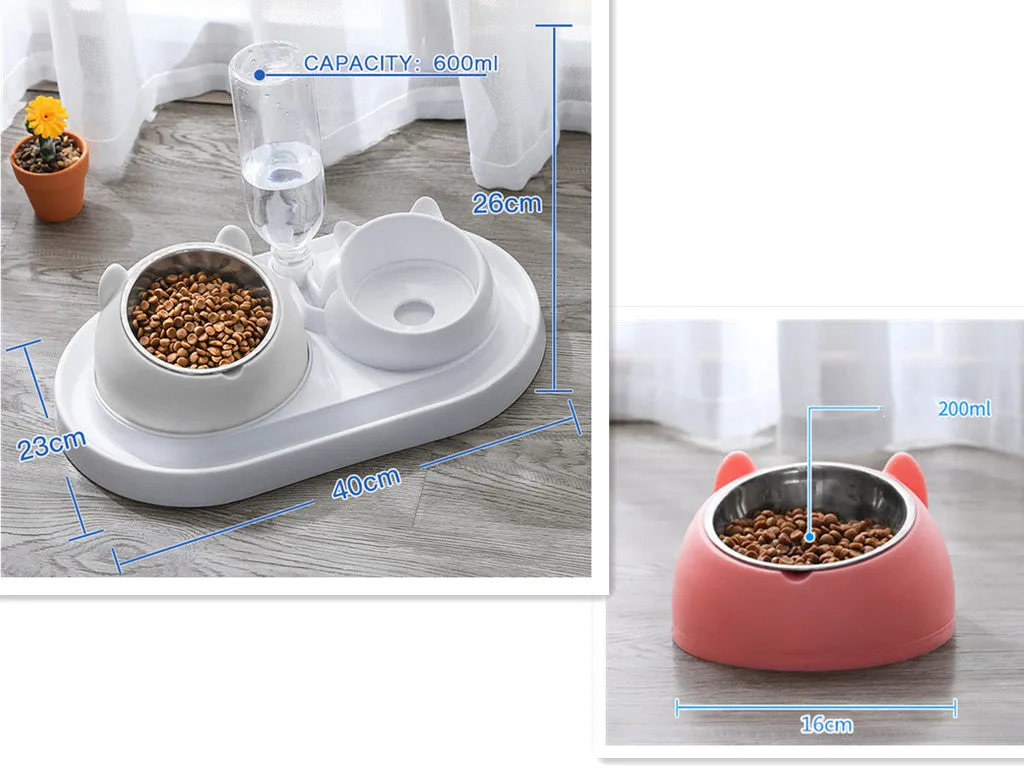 Cat Bowl Dog Bowl Food Bowl To Protect The Cervical Spine Stainless Steel Dog Bowl