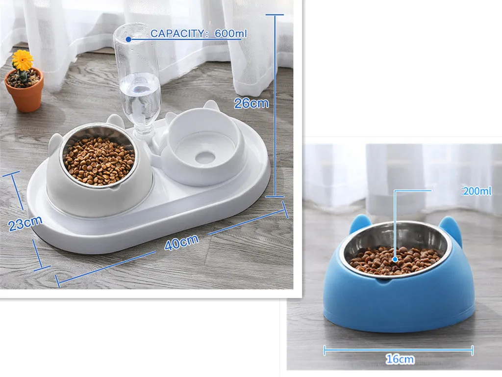 Cat Bowl Dog Bowl Food Bowl To Protect The Cervical Spine Stainless Steel Dog Bowl