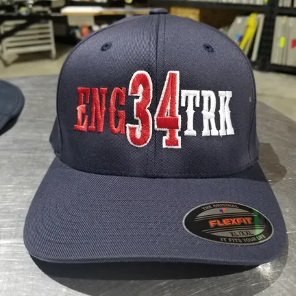 Custom Lettering with Outlined Number - Flexfit