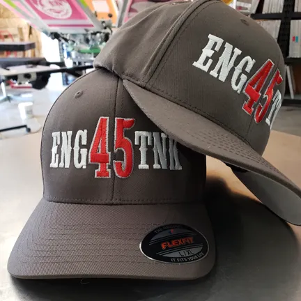 Custom Lettering with Outlined Number - Flexfit