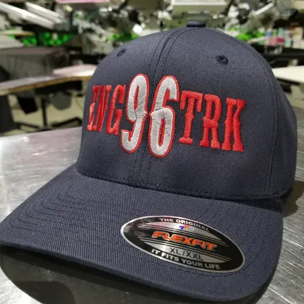 Custom Lettering with Outlined Number - Flexfit