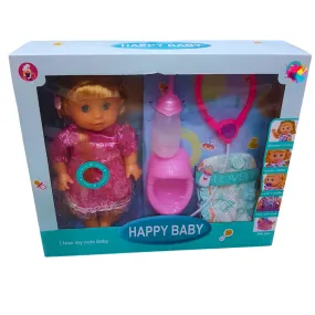 Cute Sweet Doll Playset - Interactive Baby Doll with Feeding Accessories (Ages 3 )