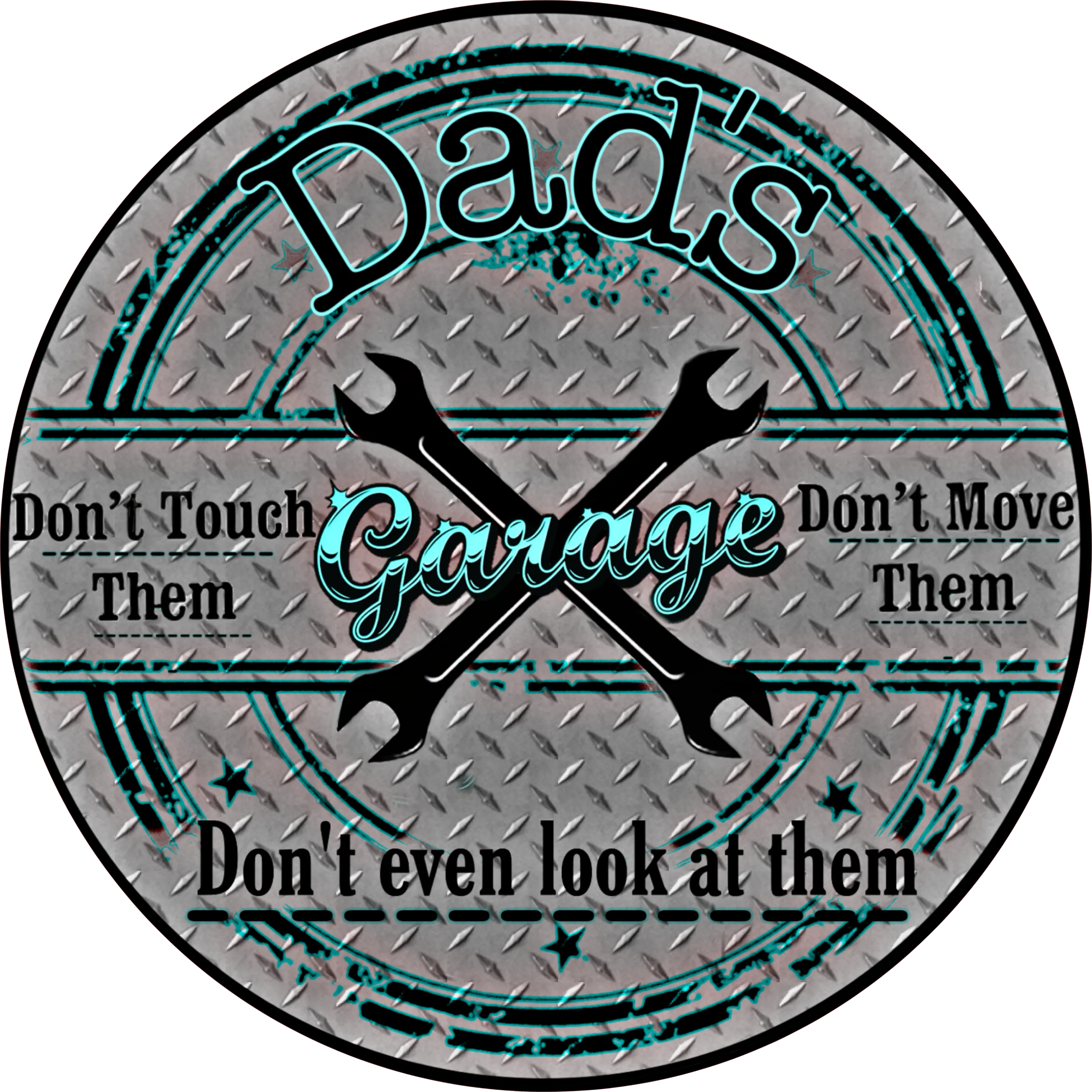 Dad's Garage Sign, Father's Day Sign, Wreath Center, Wreath Attachment