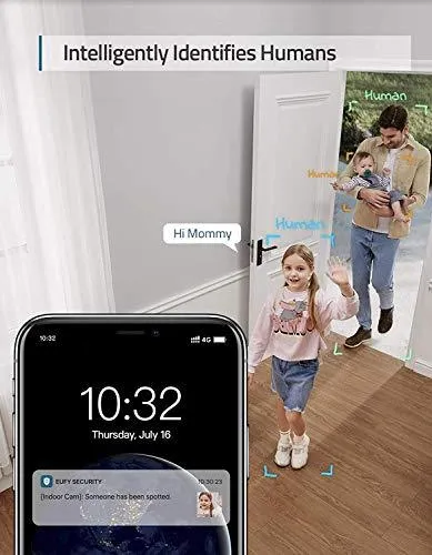 eufy Security Solo IndoorCam C24 2-Cam Kit, 2K Security Indoor Camera, Plug-in Camera with Wi-Fi, Human and Pet AI, Works with Voice Assistants, Night Vision, Two-Way Audio, Homebase not Compatible