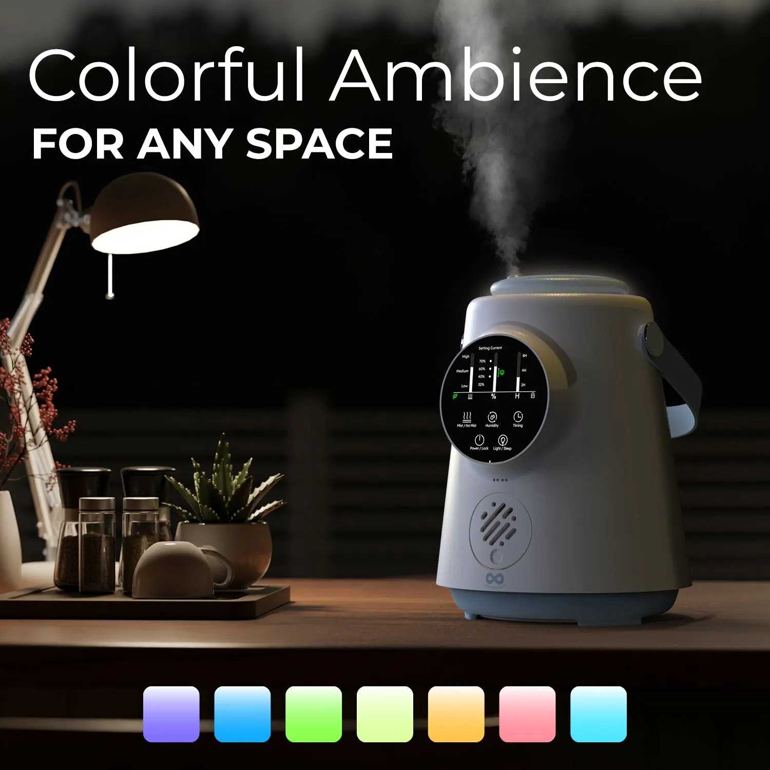 Everlasting Comfort 2.5L Top Fill Humidifier for Plants, Indoor Humidifier for Plants & Flowers, Quiet Humidifier, Easy to Clean & Fill, 20 Hour Run Time, Baby Humidifier