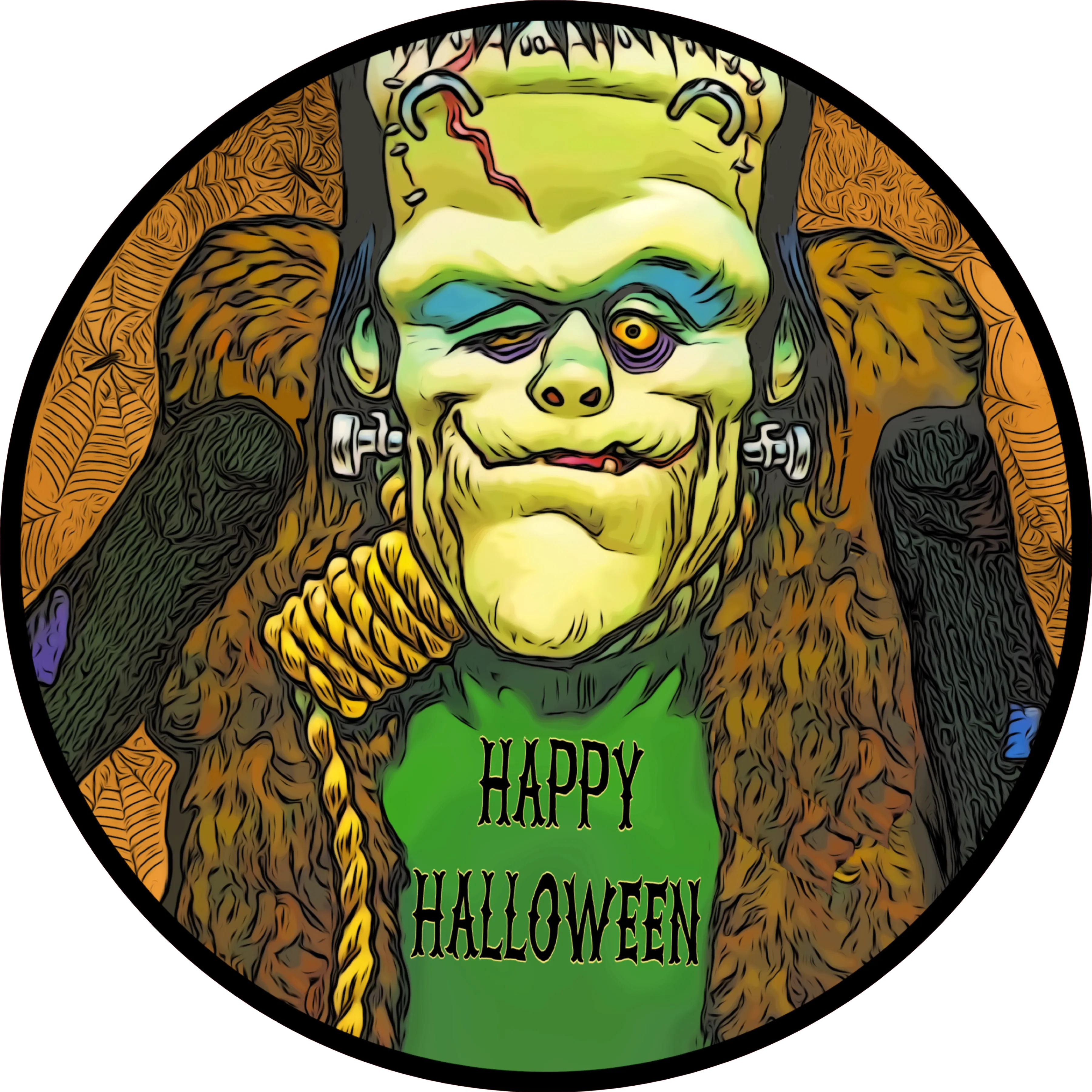 Frankenstein Sign, Wreath Sign, Wreath Center, Wreath Attachment