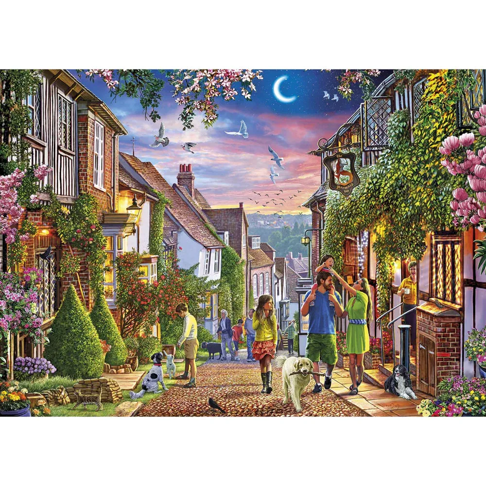 Gibsons 1000 Piece Jigsaw Puzzle - Mermaid Street, Rye