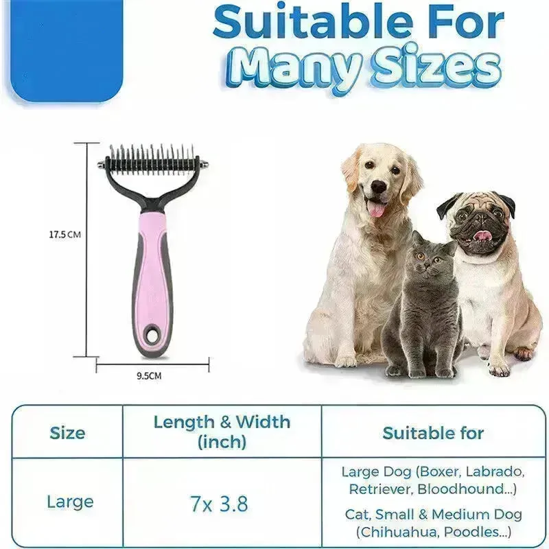 Hair Grooming Brush comb For Pet Dog Cat Deshedding comb