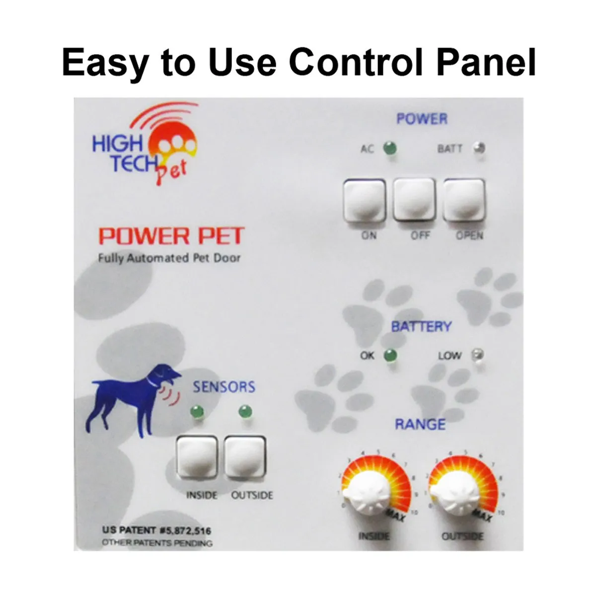 High Tech Pet Doors Automatic / Electronic Cat & Dog Door for Walls & Doors