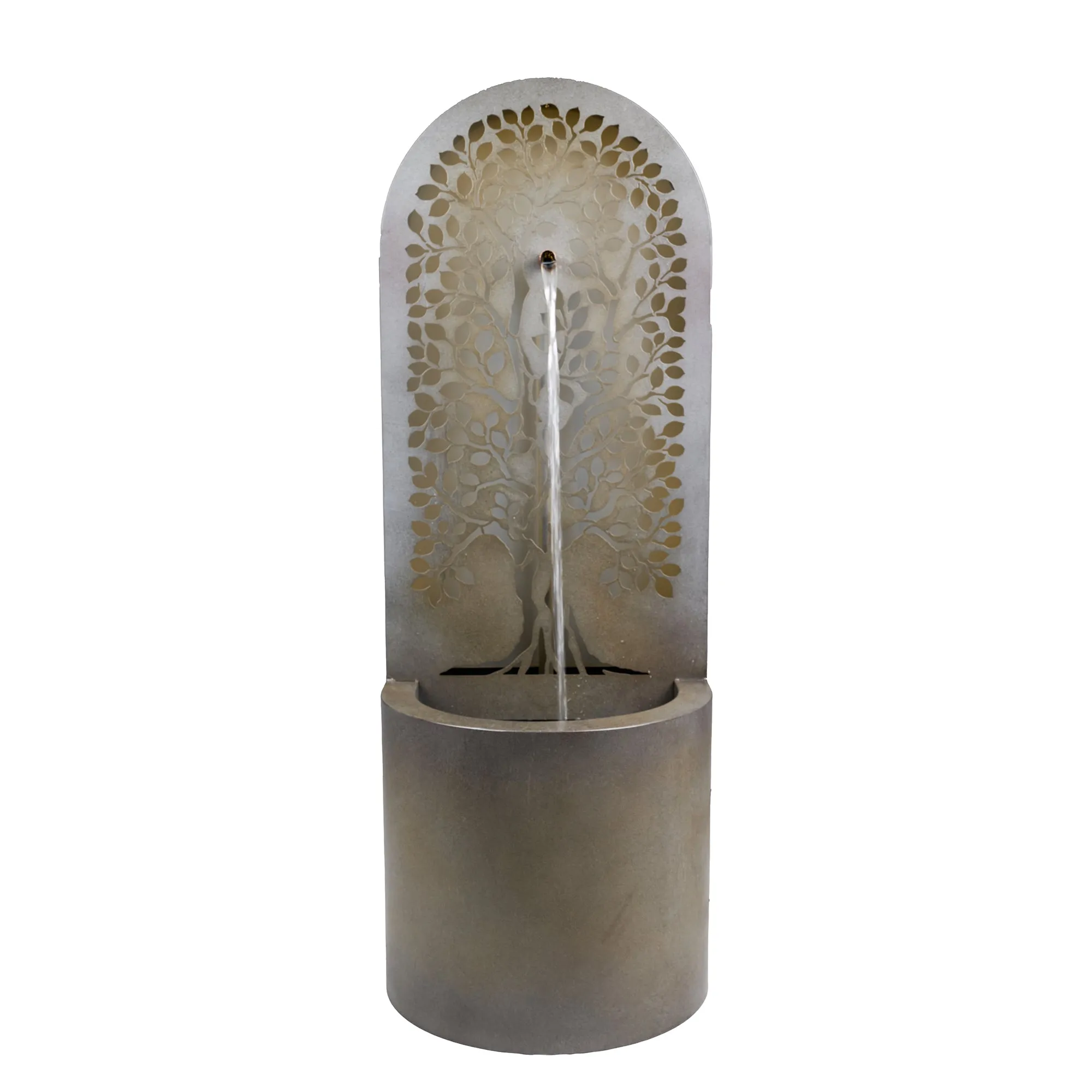 Hollow Carved Tree Fountain W/leds