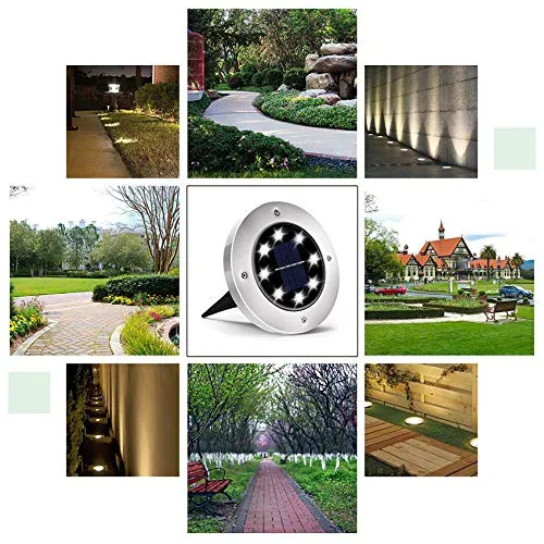 INCX Solar Lights for Outside,12 Pack Solar Lights Outdoor Waterproof, Solar Garden Lights Landscape Lighting for Patio Pathway Lawn Yard White
