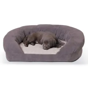 K&H Pet Products Orthopedic Bolster Sleeper Dog Bed, Gray, Medium, 30"
