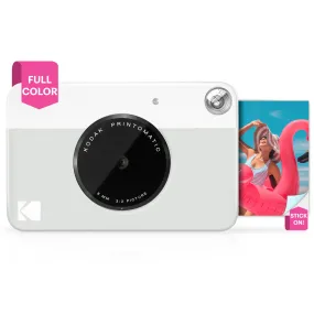 Kodak PRINTOMATIC Digital Instant Print Camera (Grey), Full Color Prints On Zink 2x3 Sticky-Backed Photo Paper - Print Memories Instantly