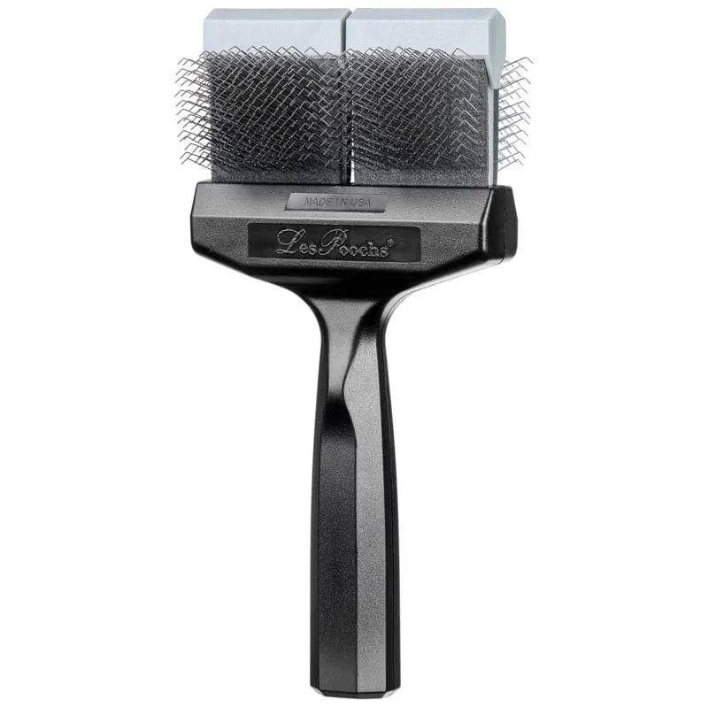 Les Poochs Silver Deshedding & Finishing Brush Wide