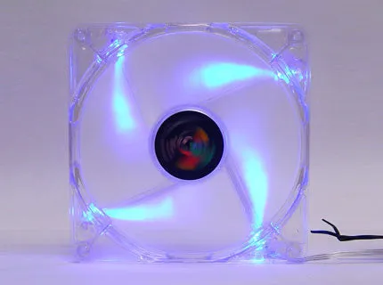 Logisys 140x140x25mm Blue Quad LED Fan CF140BL