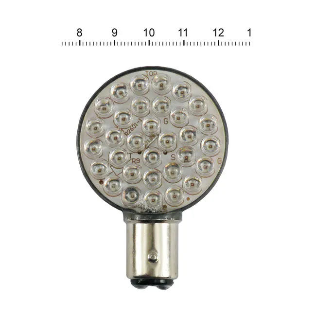 'Lollipop' flat LED taillight & turn signal bulb. Amber -