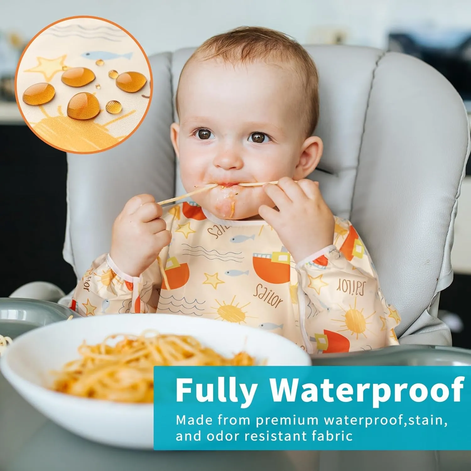Long Sleeved Waterproof Bib Set (3PC)