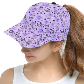 Magical Kawaii Spooky Bats Purple Snapback Hat