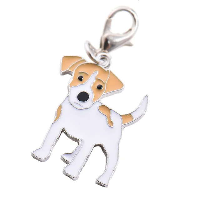 Mini Pet Dog Puppy Collar Pet Identity Tag, Great Dane, German Shepherd, French Bulldog, Hanging Accessory