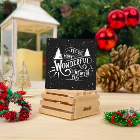 Miniature Sign - Wonderful Time of the Year (black)