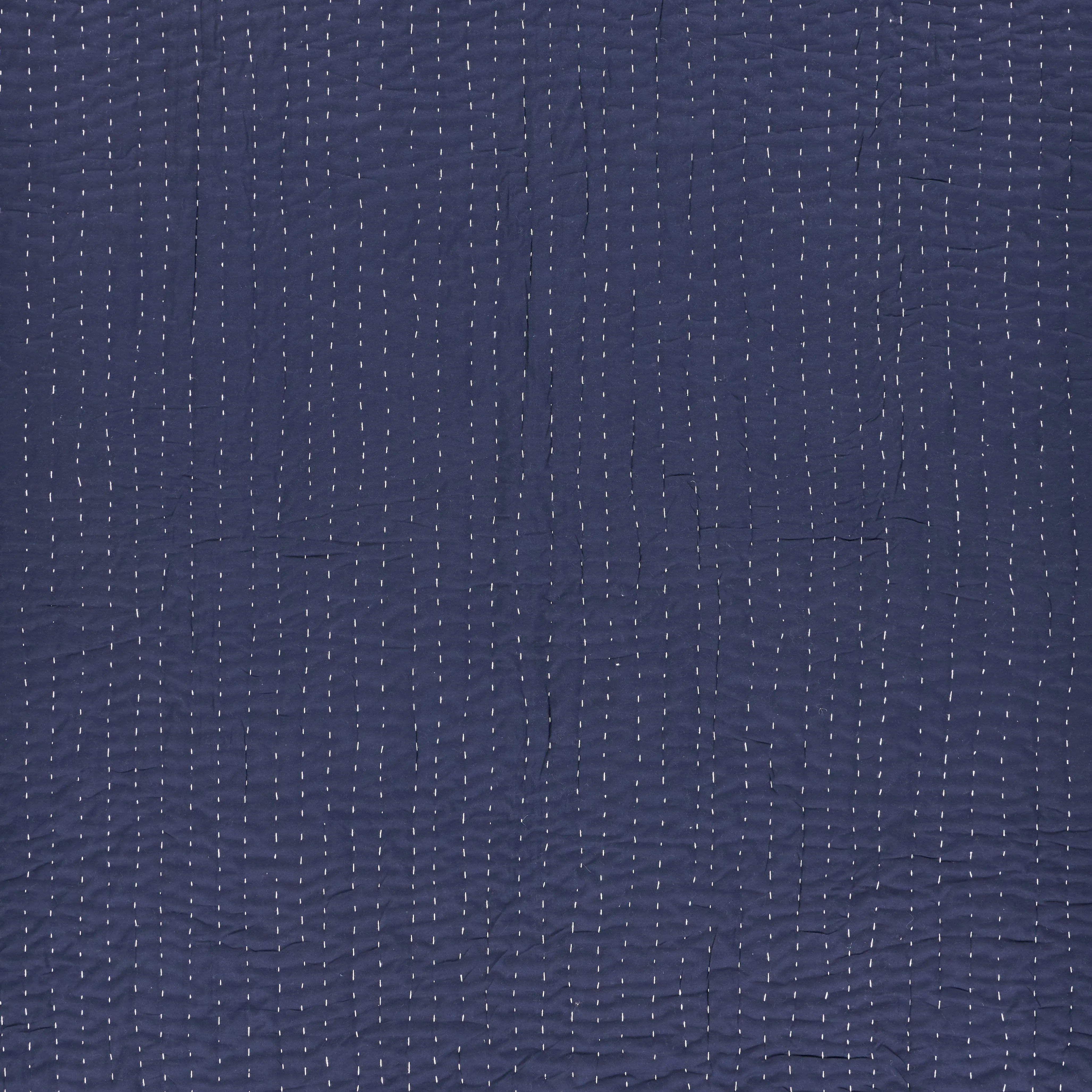Navy and Off-White Throw Blanket