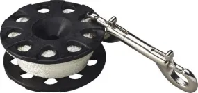OMS 75' Spool (~23 m of line) w/ SS Double-Ender Black